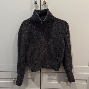 Athleta Downtown Sweater Jacket – Full Zip – Heather Charcoal